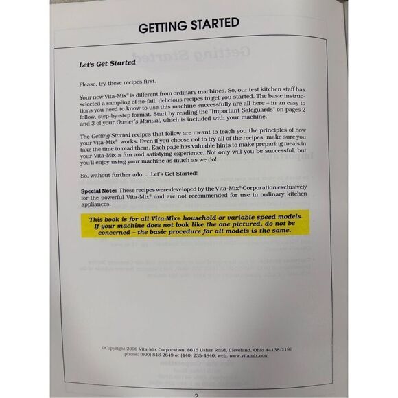Cookbooks, Vitamix Cookbooks, (2), Getting Started and Versatile Vita-mix, 2006 - Picture 9 of 10